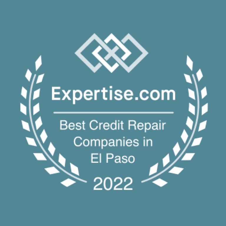 Image containing Expertise.com logo of 'Best Credit Repairs Companies in El Paso' from 2022