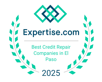 Expertise.com recognition badge to Credit Restructuring Solutions as one of the best credit financial coaching companies in El Paso, Texas.