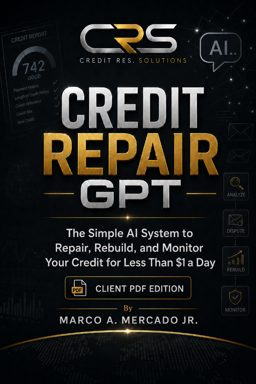 Portada del eBook Credit Repair GPT de CRS por Marco A. Mercado Jr.